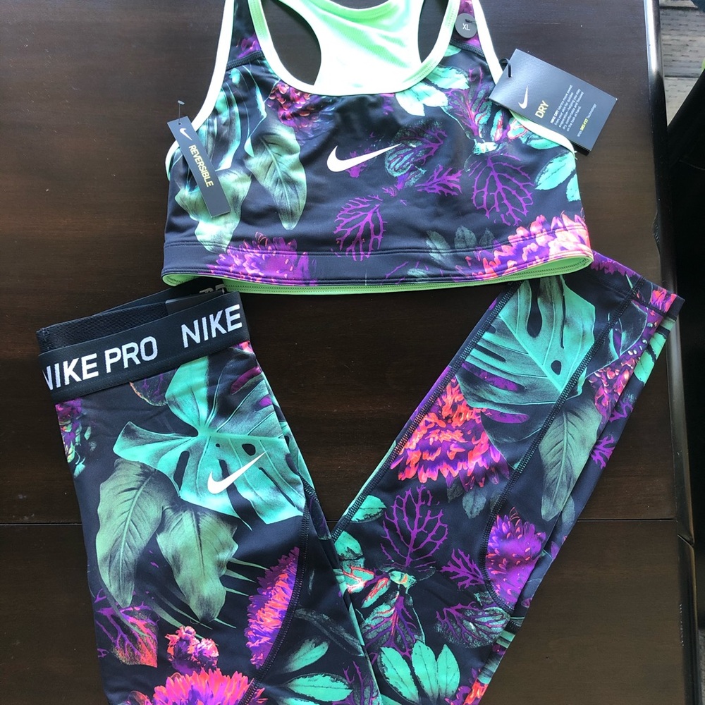 SOLD Nike Drift-Fit Leggings & Sports Bra Set